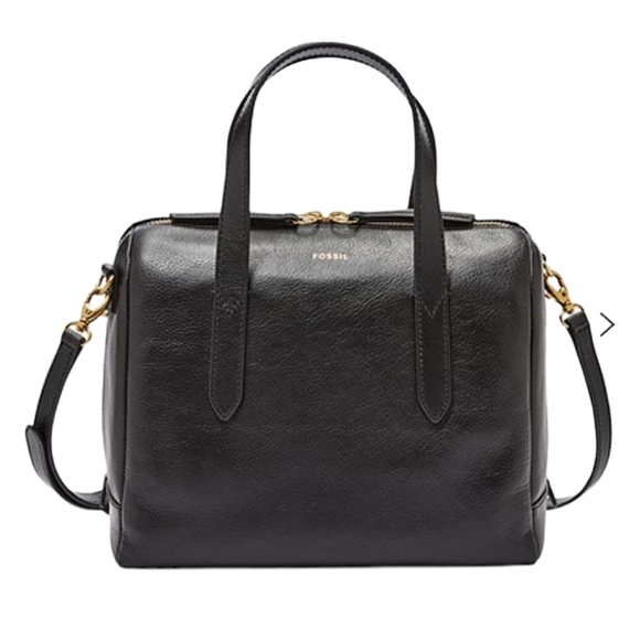Fossil Handbags - Fossil Black Eco Leather Sydney Satchel
